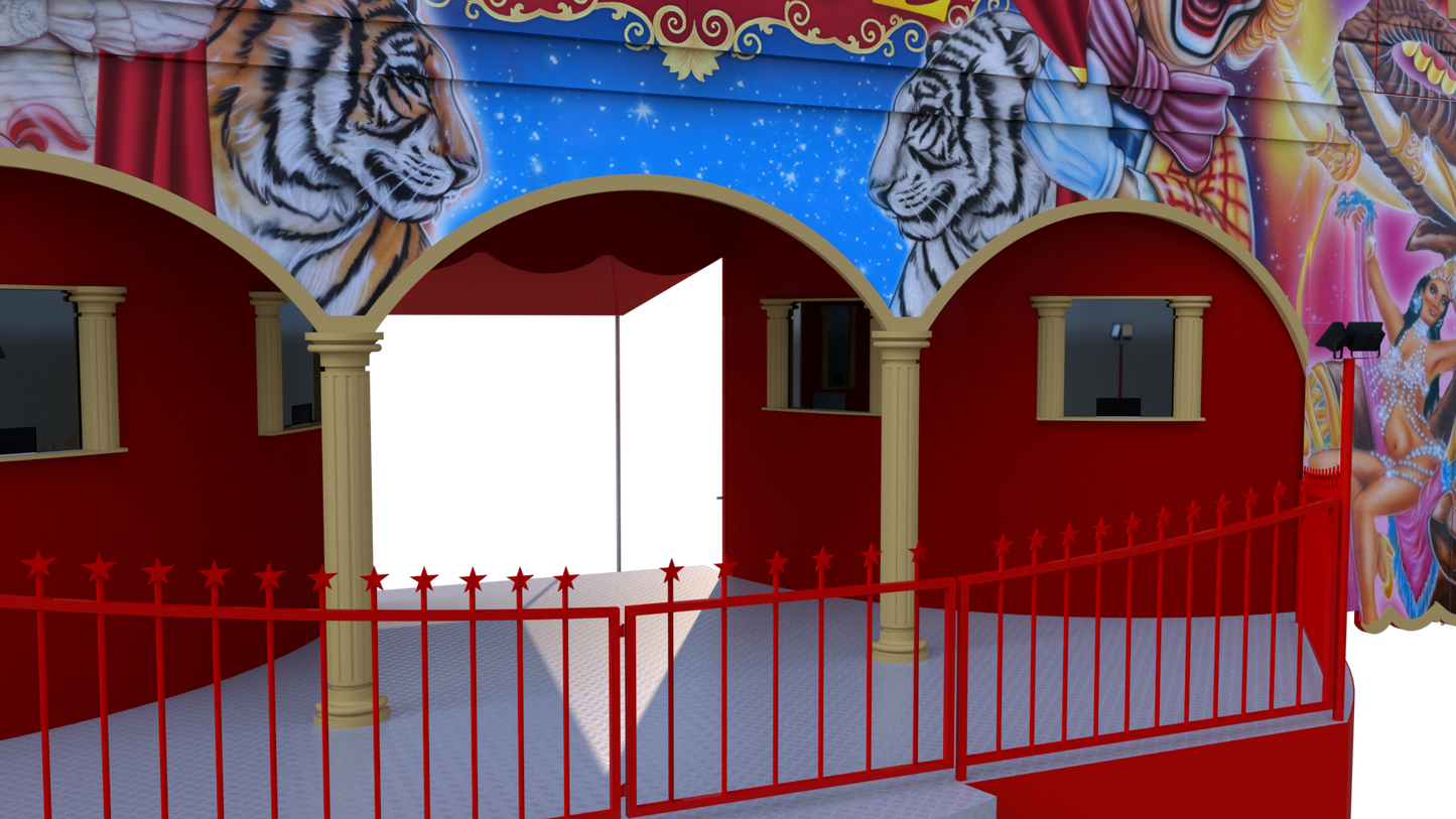 Remorque caisse cirque 3D type 1