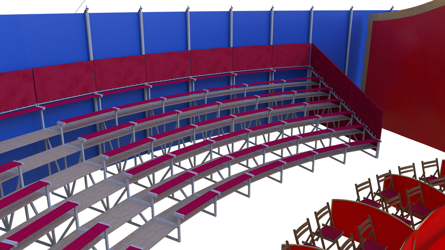 Chapiteau 3D avec intérieur + tente d'accueil type 2