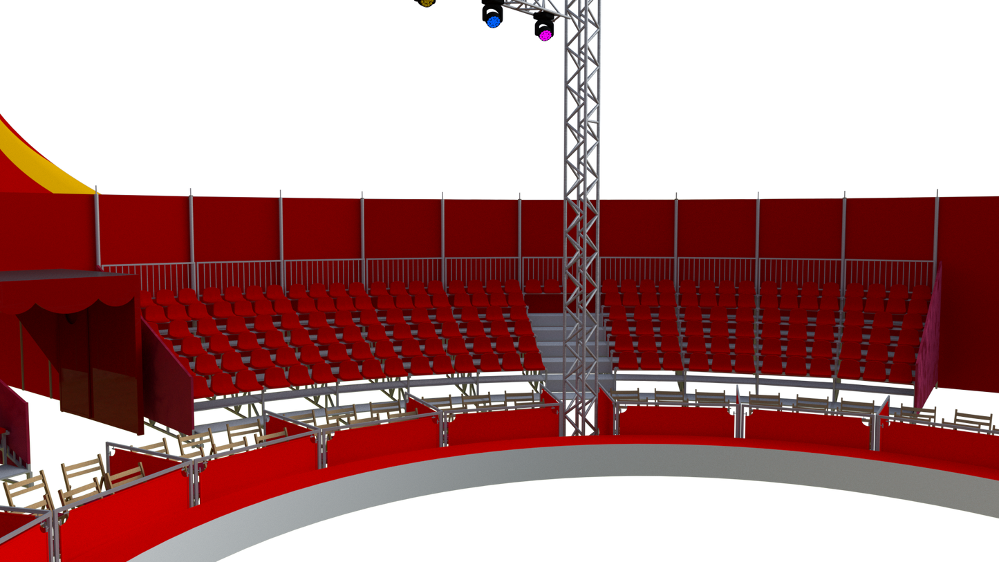 Chapiteau 3D avec intérieur + tente d'accueil type 1