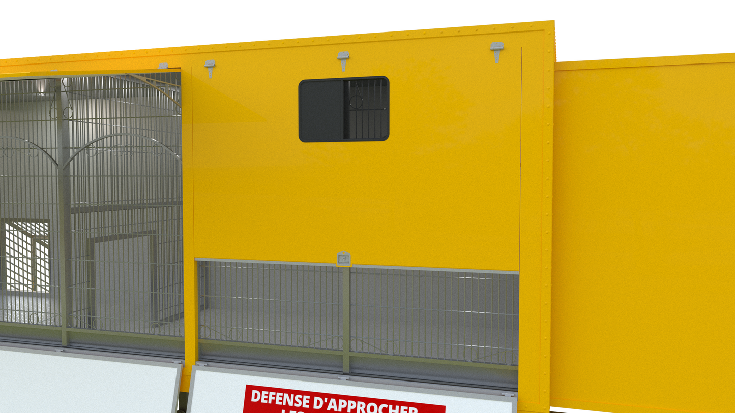 Semi remorque transport de fauves 3D