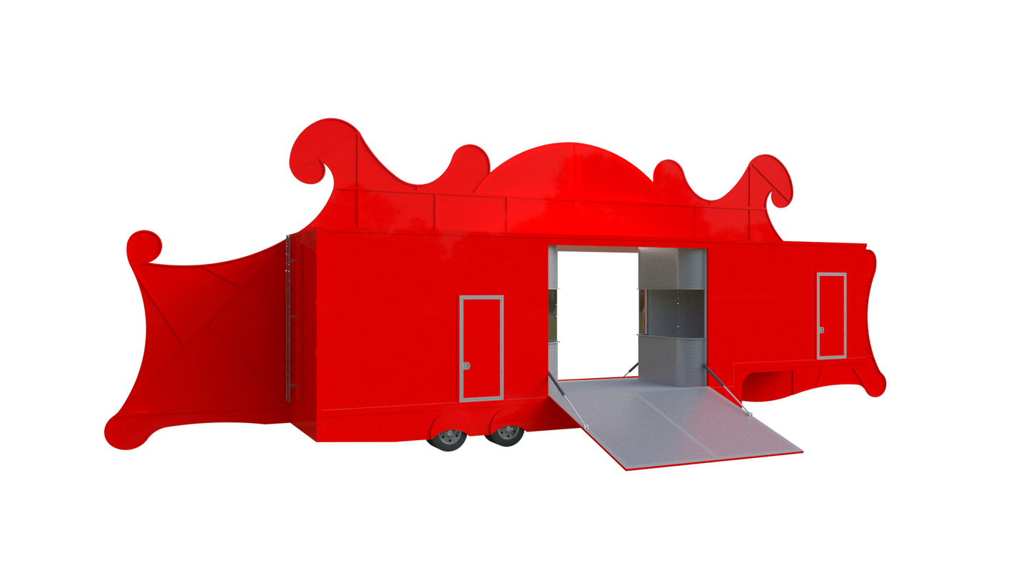 Semi remorque caisse cirque 3D