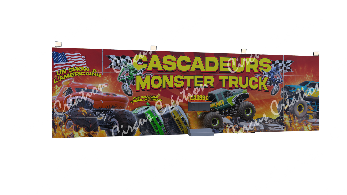 Semi remorque caisse cascadeur
