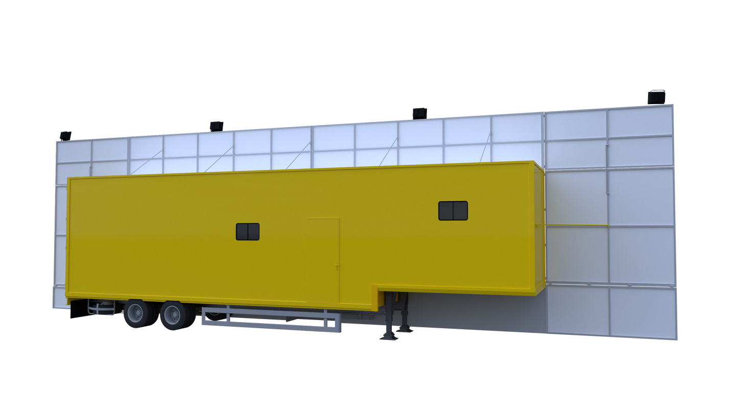Semi remorque caisse cascadeur