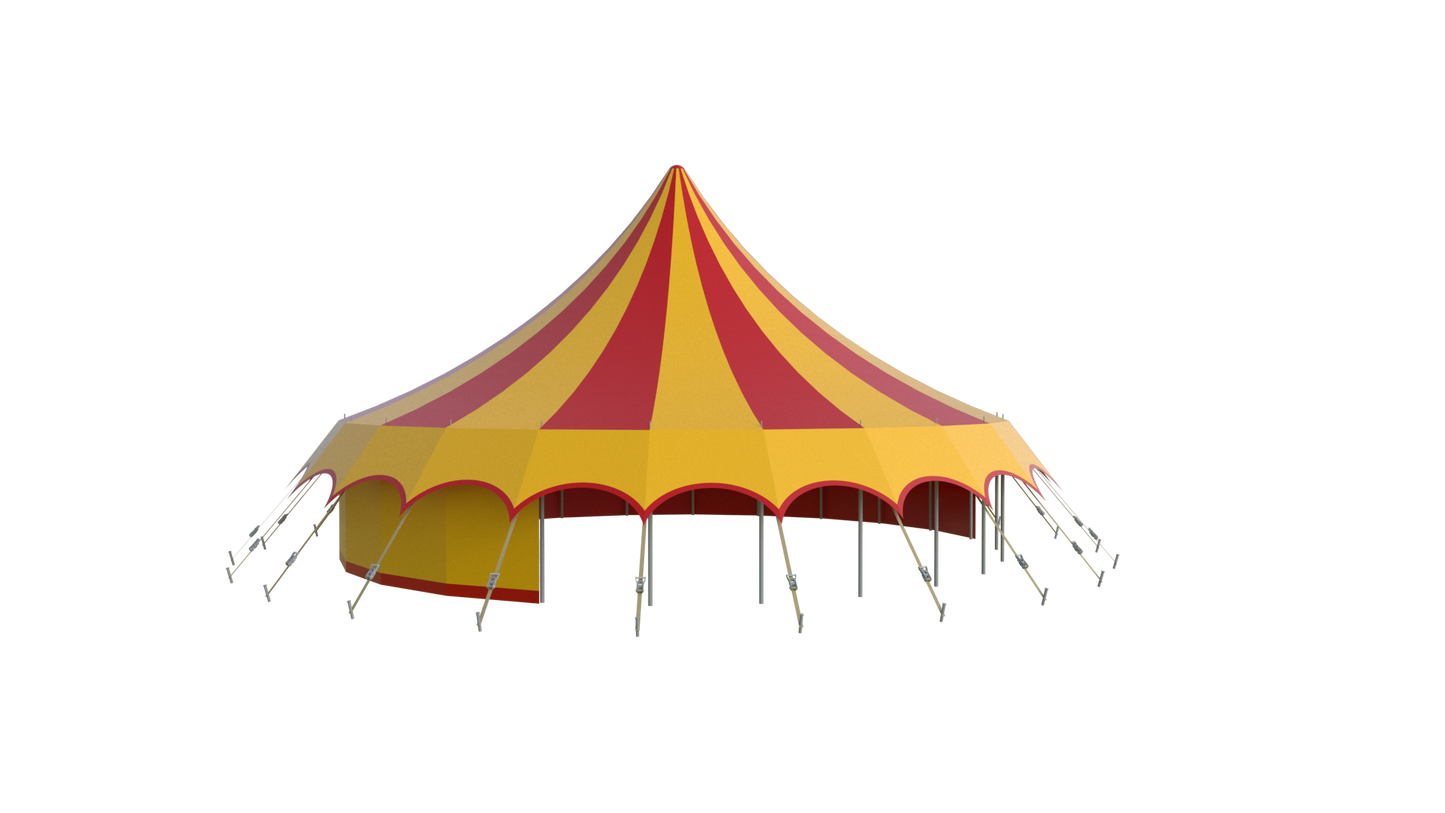 Tente ménagerie cirque 3D type 1