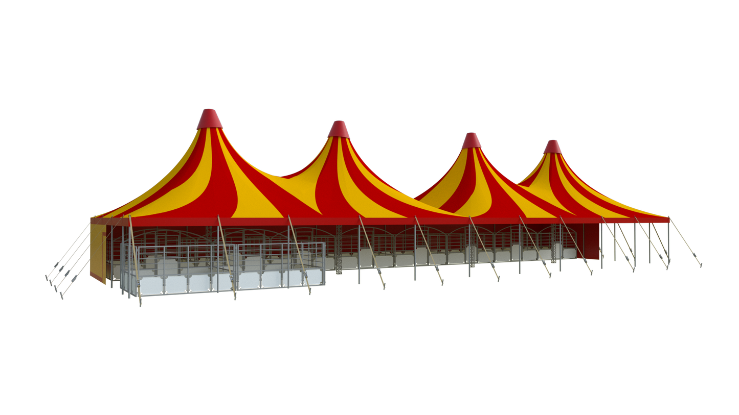 Tente ménagerie cirque 3D type 2