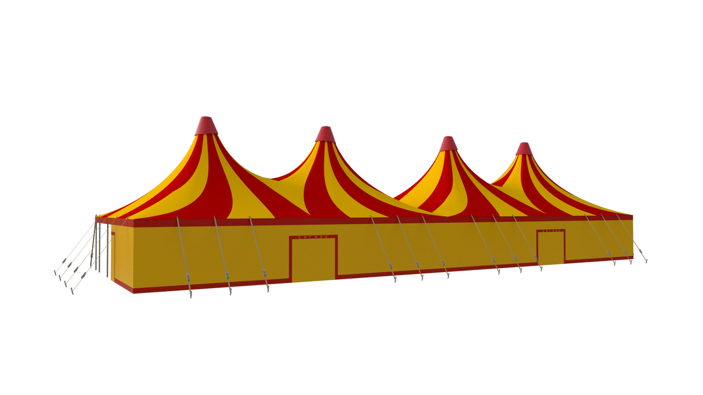 Tente ménagerie cirque 3D type 2