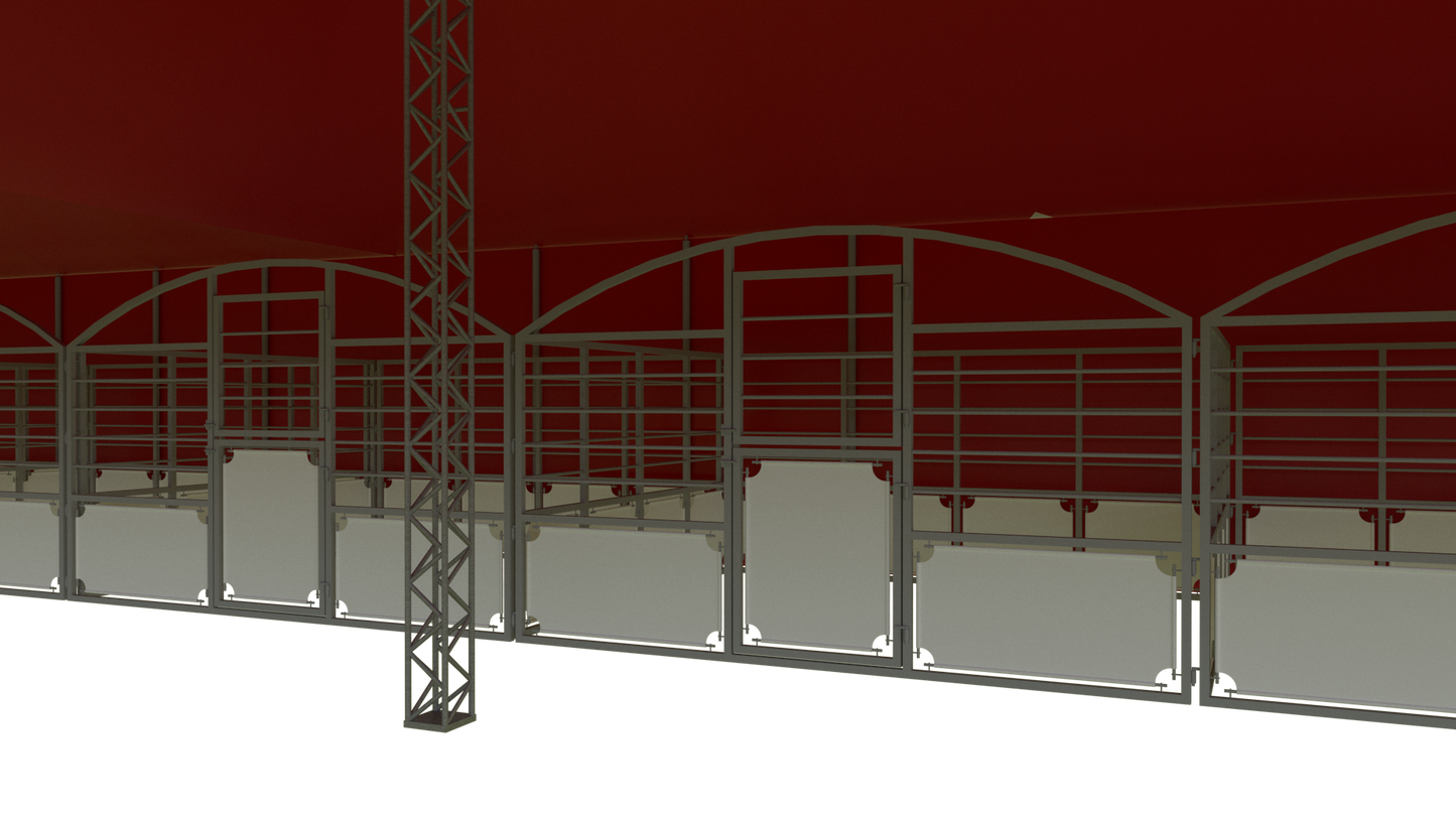 Tente ménagerie cirque 3D type 2