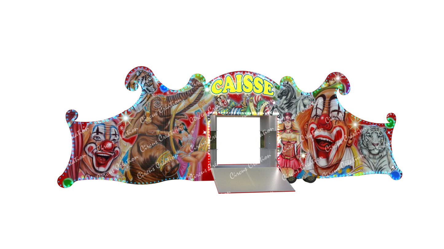 Semi remorque caisse cirque 3D