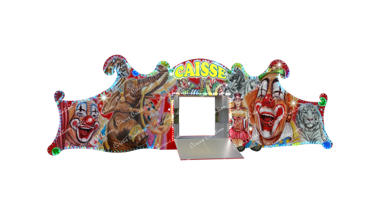 Semi remorque caisse cirque 3D