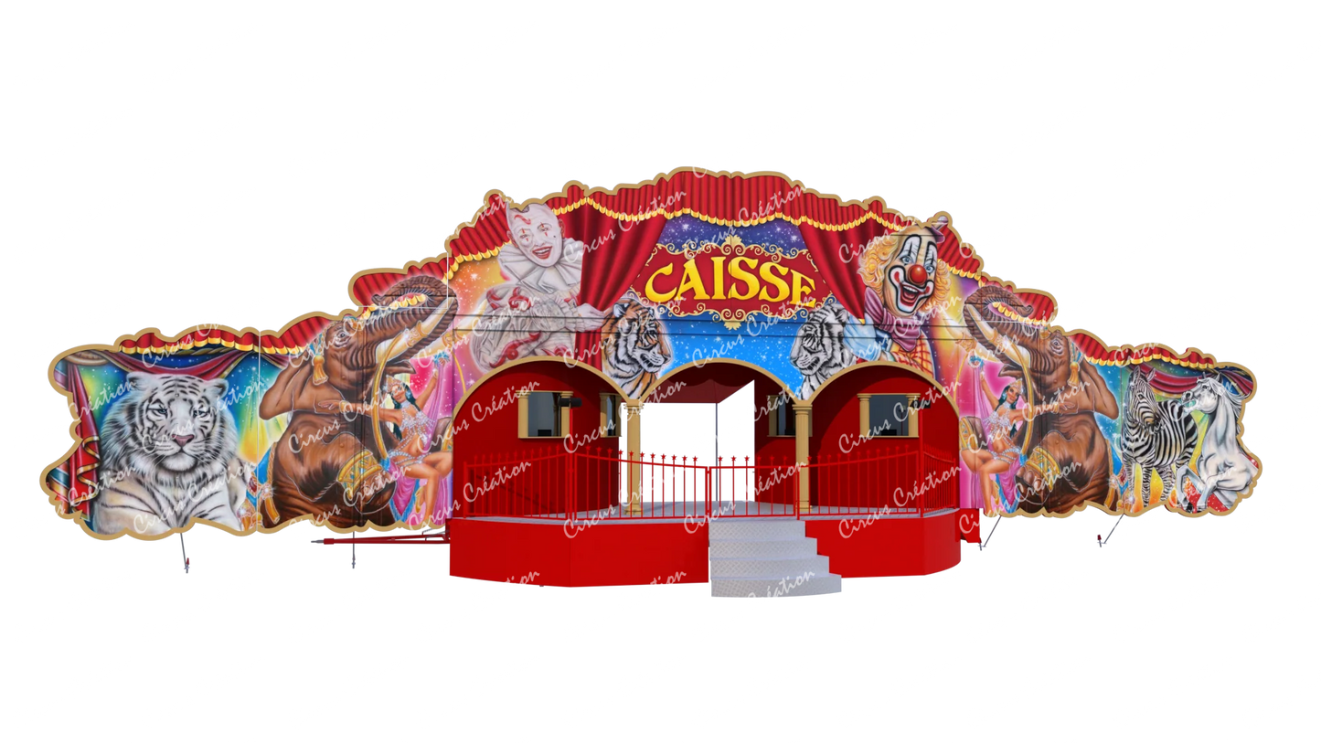 Remorque caisse cirque 3D type 1